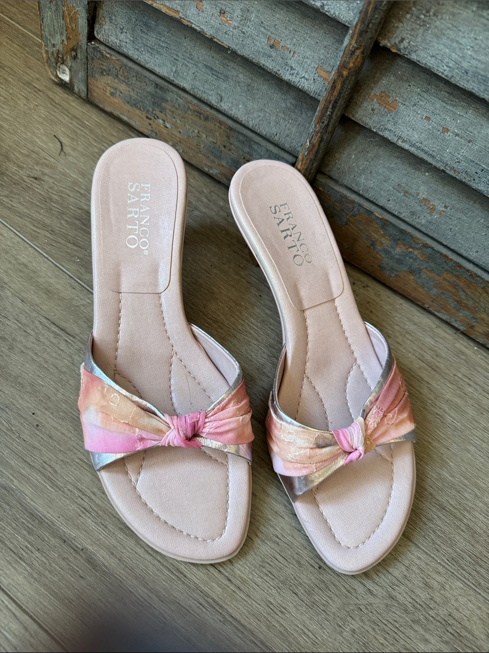 Franco Sarto Pastel Knot Kitten Heels